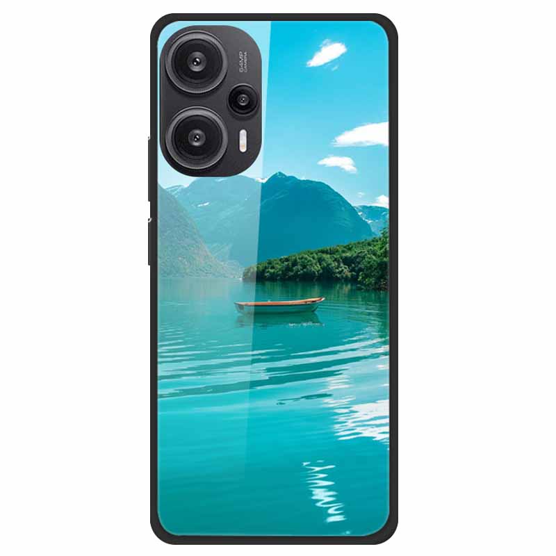 For Xiaomi Poco F5 5G F5Pro Case Luxury Tempered Glass Soft Bumper Phone Cover for POCO F5 Pro 2023 Fundas on PocoF5 Painted