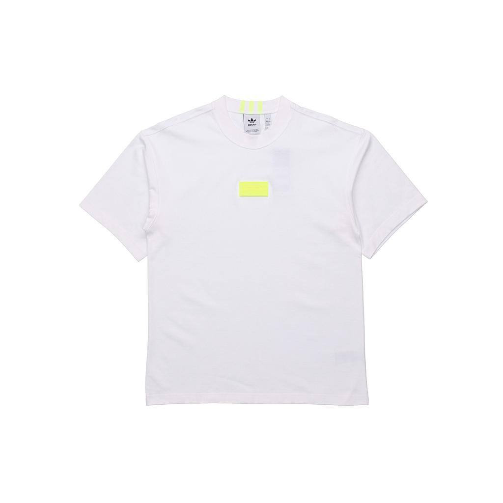 Adidas Originals Trefoil Oversized Silicon Logo Crew Neck Sport Short Sleeve T-Shirt Men Tops White GN8050