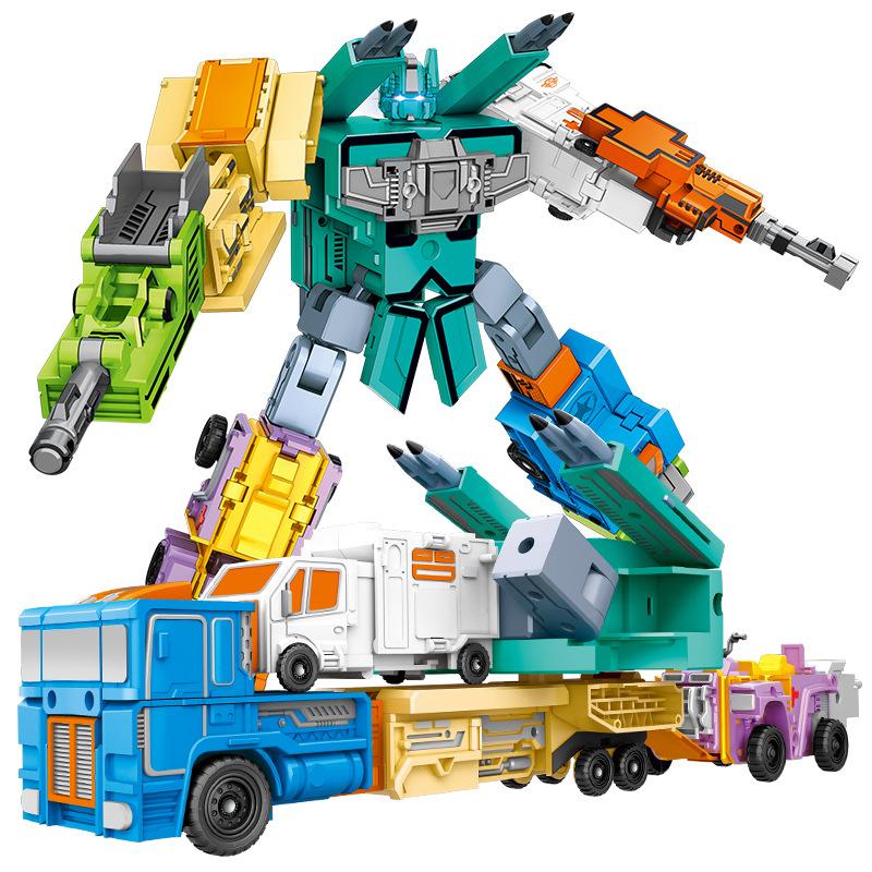 Children'S Digital Building Block Robot Deformation Large Particles 100 Deformation Building Block Integrated Toys Boys And Girls Puzzle