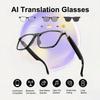 New AI Translation Smart Glasses with Photochromic Lenses Support 160+ Languages Real-time Translation Dual-speaker ENC Call Wireless Music Playback