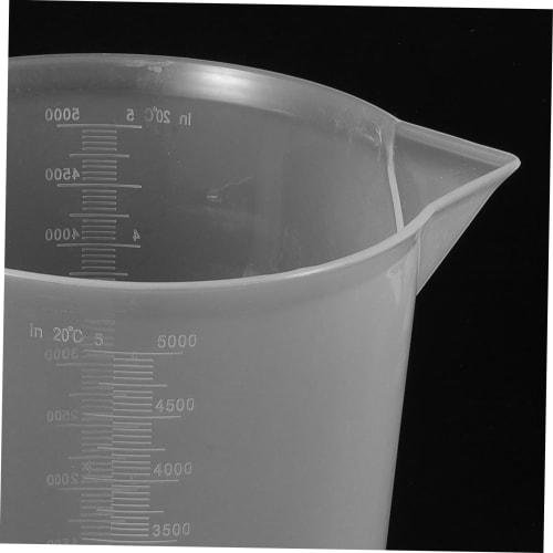 HEMOTON 5000ml Plastic Measuring Cup Set, Clear Measuring Jug with Nesting Stackable Spout and Handle for Baking, Cooking, Kitchen, and Lab Use