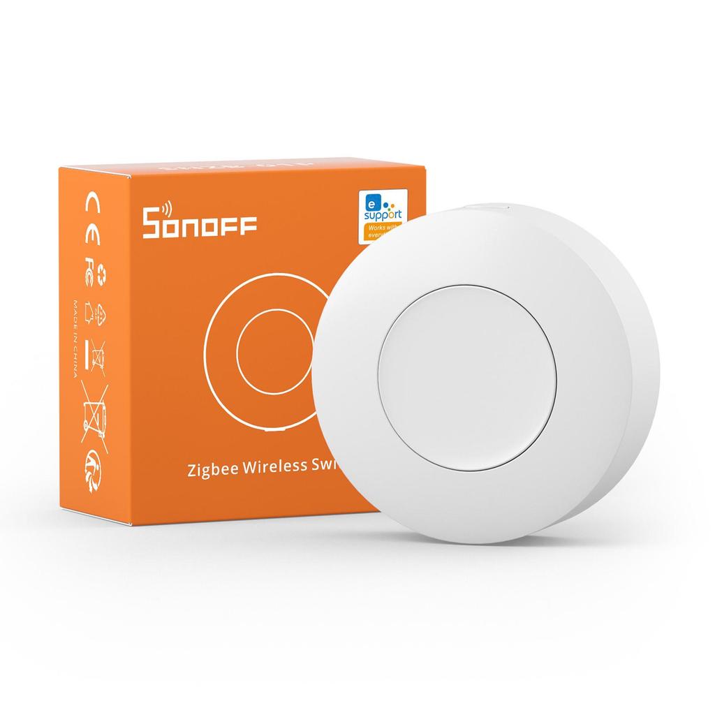 SONOFF SNZB-01P Zigbee Wireless Smart Switch: No Wiring Needed, Freely Place Scene Switch, Easy Setup.