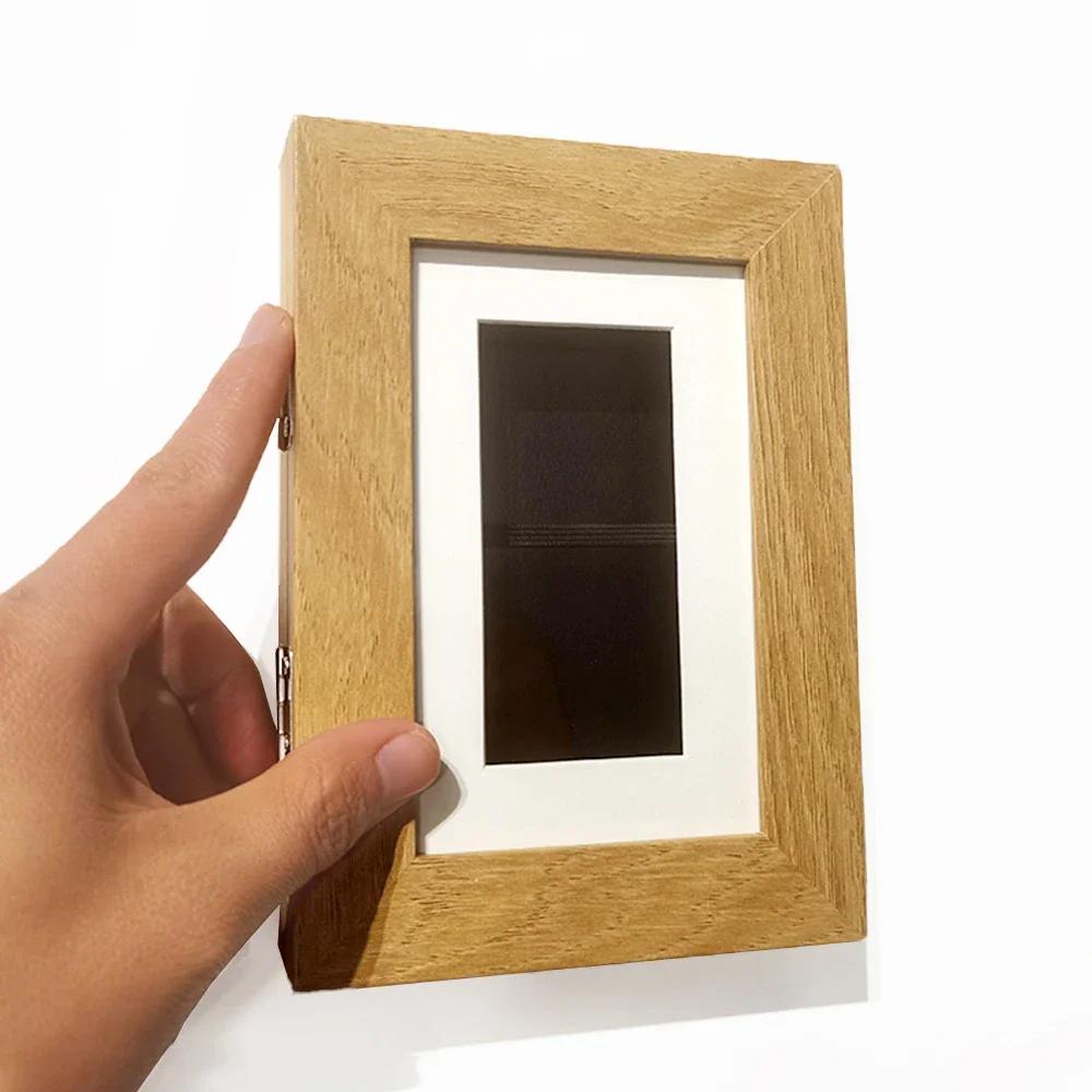 6 Inch Table Photo Frame Ornaments Hollow 3D Wood Wall Hanging Photo Frame Hiding Safe Private Money Box Picture Frame Albums