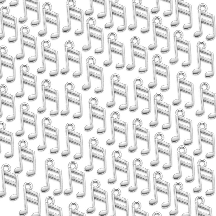 Pack of 100 Stylish Musical Note Pendants for Creative Accessory Jewelry Components Bracelet Necklace Accessories