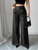 2026 Autumn/Winter Women's Casual High-Waisted Loose Straight-Leg Pants