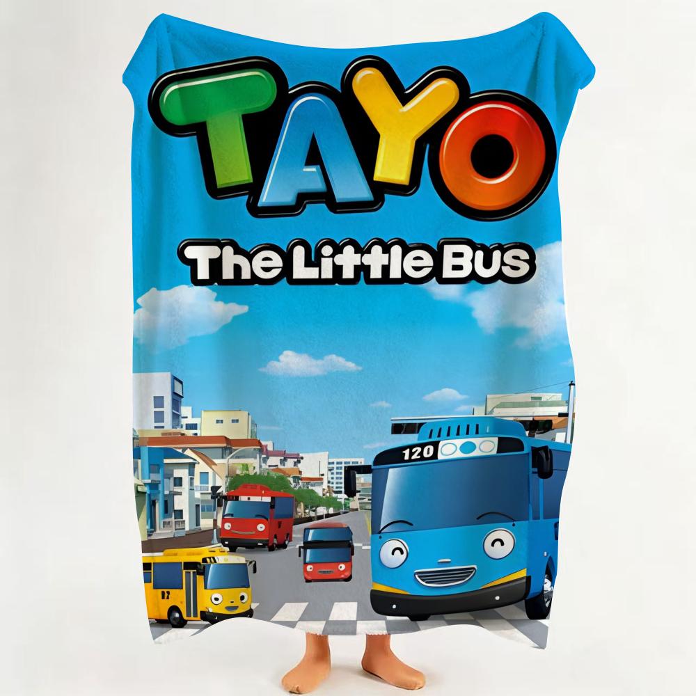 

Movie Tayo The Little Bus Throw Flannel Throw Blanket Suitable for Sofa,Living Room,Bedroom 75x90cm