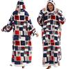 Autumn and winter sports and leisure warm TV blanket senior women's plush comfortable soft bathrobe warm fluffy robe