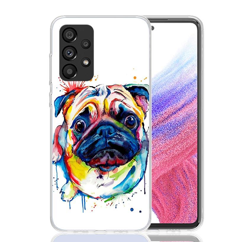 French Bulldog Dog Pug Case Phone Cover for Samsung Galaxy A17 A16 A15 A14 A13 A56 A55 A54 A53 A36 A35 A34 A33 A26 A25 A24 A23 A