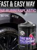 Long-Lasting 150ml Black Tire Wax Polish - Universal Rubber & Plastic Restoration with Applicator Sponge