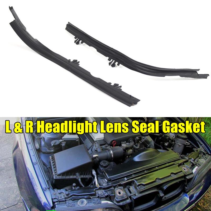 1 par de tiras de sellado para faros delanteros de coche para BMW Serie 5 E39 1996-2000, pre-facelift, junta de faro superior, tira de moldura.