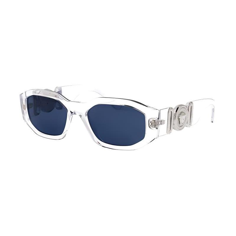 Versace Logo Design Plastic Irregular Sunglasses Men's Transparent 17633098 0VE4361 148/80-Transparent Color 53