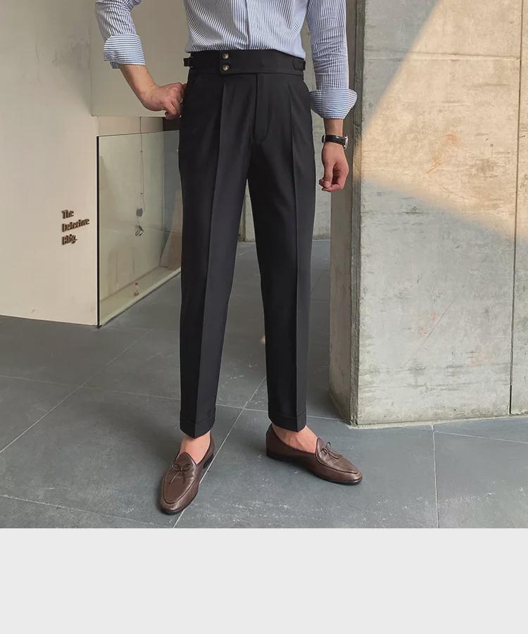 2024 Herren High Waist Naples Drape Straight Hose - Herbst Casual Trend