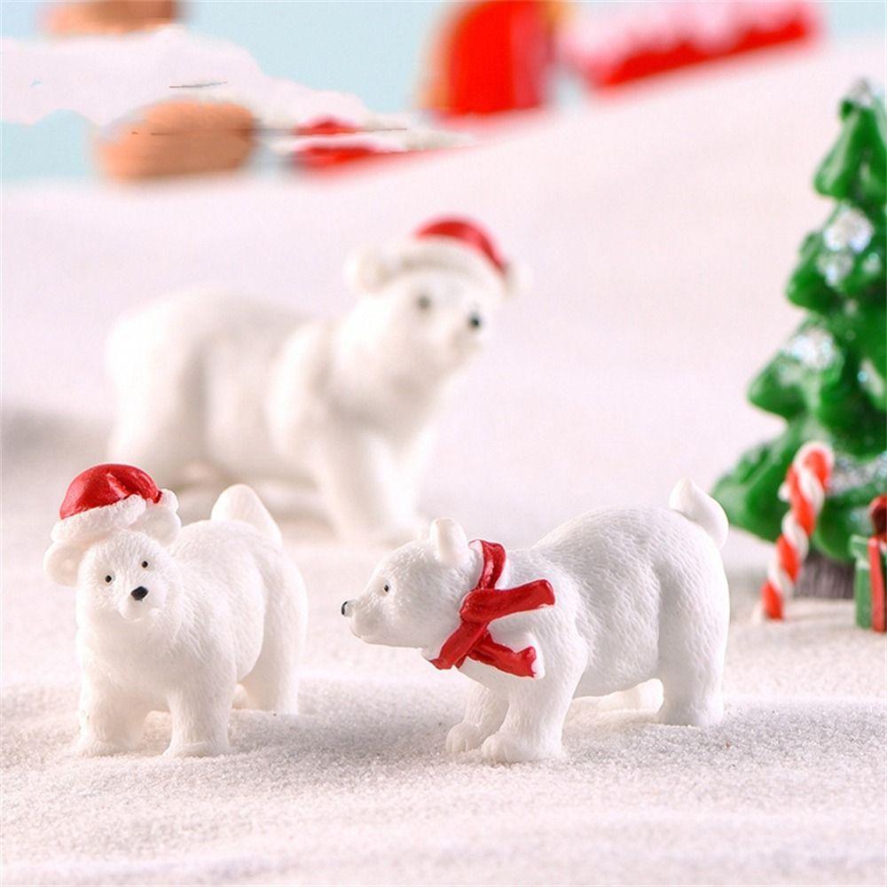 Decor Desktop Decoration Home Decoration Ornament DIY Accessories Polar Bear Figurines Christmas