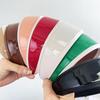 PROLY New Fashion Hair Accessories For Women Side Side PU Leather Hairband Solid Color Turban Summer Vintage Headband For Adult