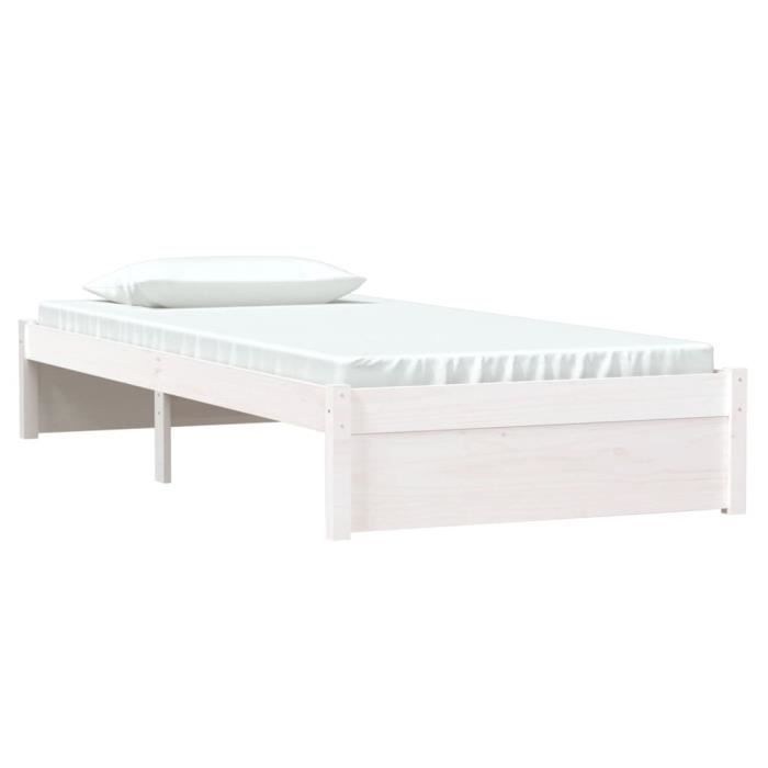 VidaXL Bed Frames White Solid Wood 90x190 Cm Single 814915