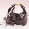 Colgante de Cuerda Tejida Dachshund y Amuleto de Cuero para Teléfono/Bolso