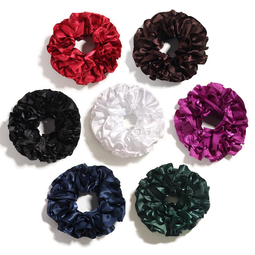 

Pleated Satin Head Flower Hair Tie - Hui Ethnic Women s Accessory темно-синий