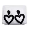 Triple Set Colorful Heart Dangle Earrings Fashionable Sturdy Acrylic Materials Jewelry Accessory for Girlfriend or Wife