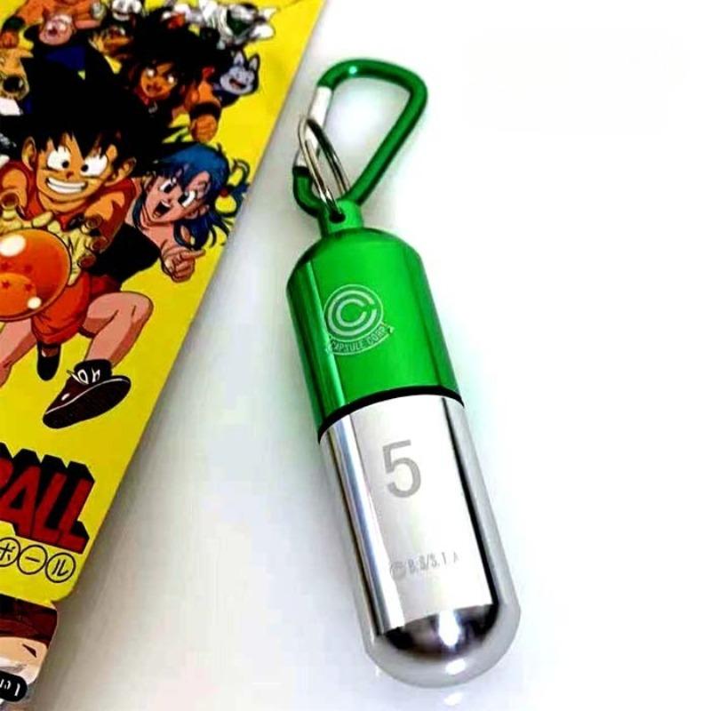 

Dragon Ball Keychain Anime Portable Medicine Organizer Time Capsule Backpack Pendants Car Keyring Decorative Accessories Present 8.2x2.2cm