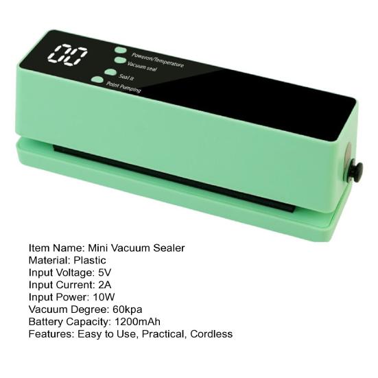 Sigilator Alimentar cu Vid Afișaj Digital 60kPa Aspirație Puternică Moduri Multiple