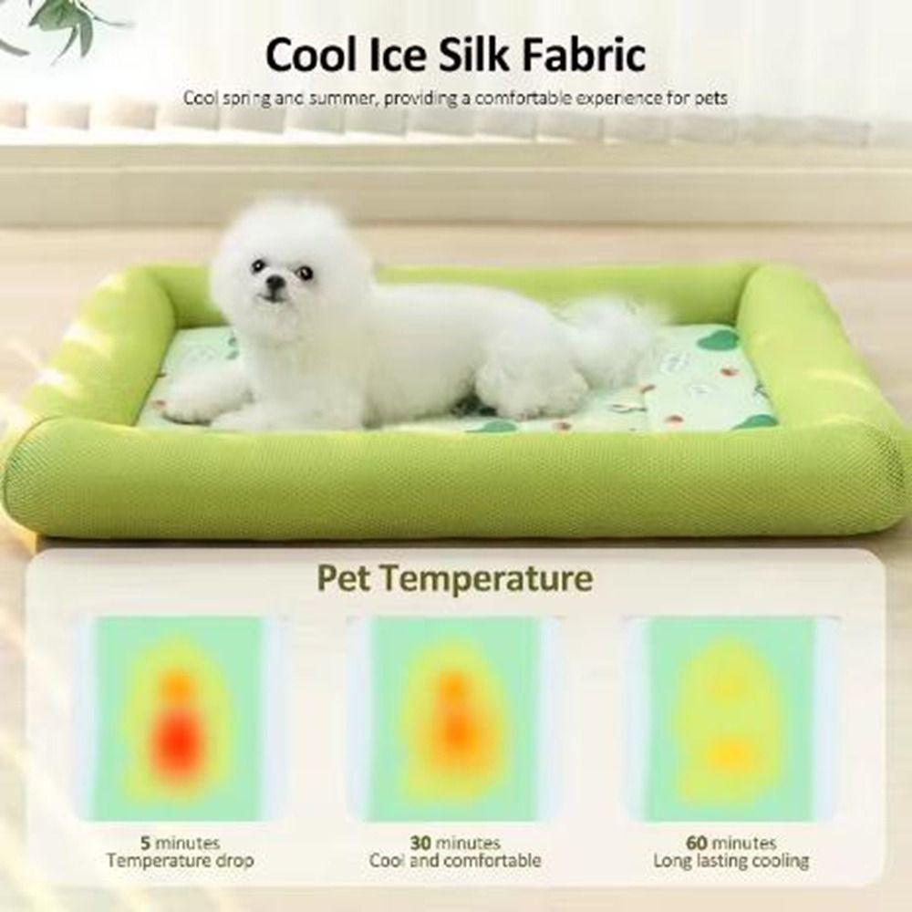 Square Pet Cooling Mat Breathable Dog Cat Beds Pet Supplies Cooling Puppy Bed Home