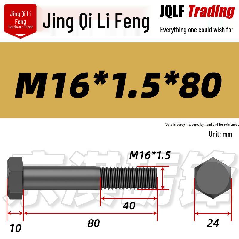 M8-M27 Sechskantschraube mit Feingewinde, Teilgewinde für Maschinenbau, Festigkeitsklasse 12.9