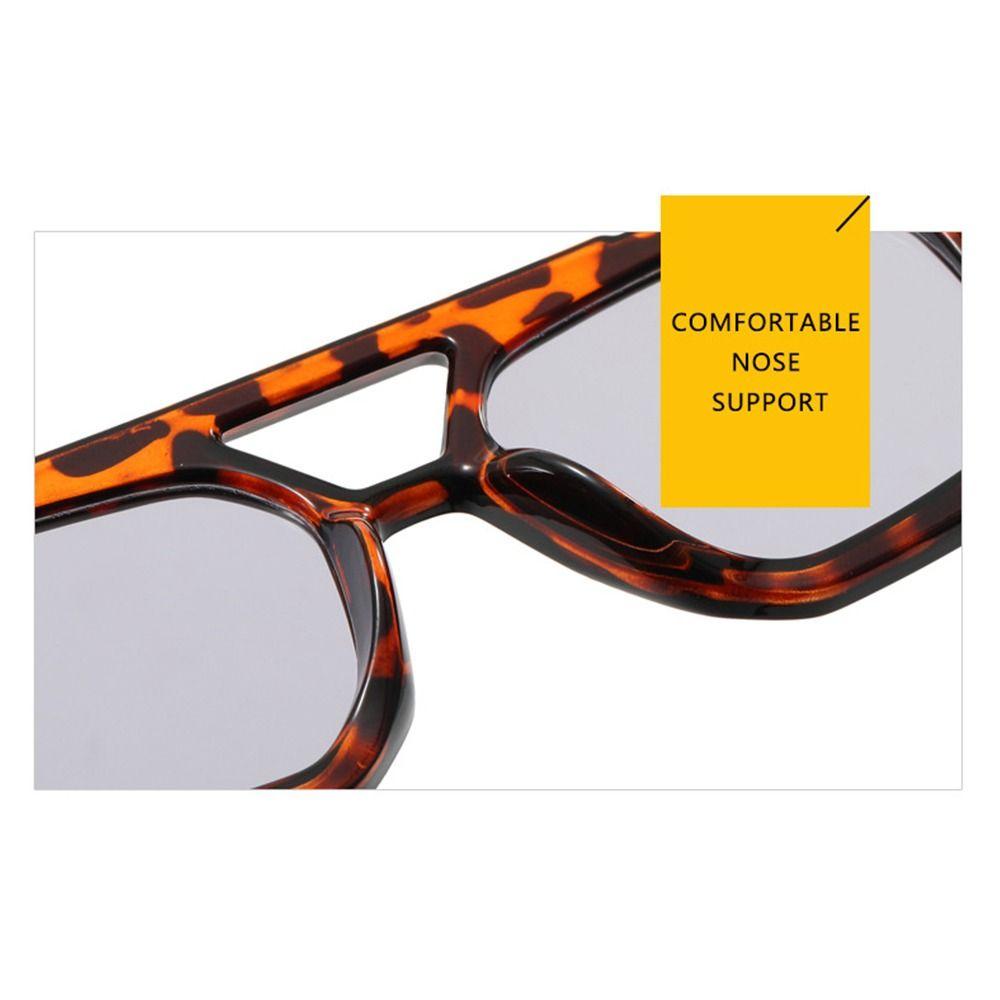 Hexagonal Driving Sunglasses Square Uv400 Protection Thick Frame Shades Designer-Inspired Double Bridge Sun Glasses