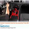 JeCar for Charger Red Interior Trim Kit for Dodge Charger 2015-2022 Gear Shift Panel & Shifter Knob & Cup Holder Panel Trim (4PCS)