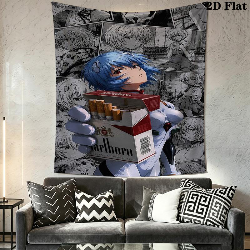 Neon Genesis Evangelion Unit Tapestry Fashion Print Wallmounted Home Decor Atmospheric Background Cloth Gift
