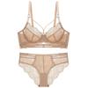 Sexy Ultra-thin Lace Push Up Bra Set Classic Hollow Bandage Women Underwear Transparent Intimates Plus Size Bra and Panties Set