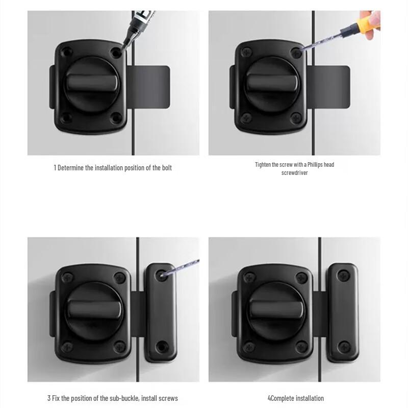Hanggong No-Drill Security Door Latch
