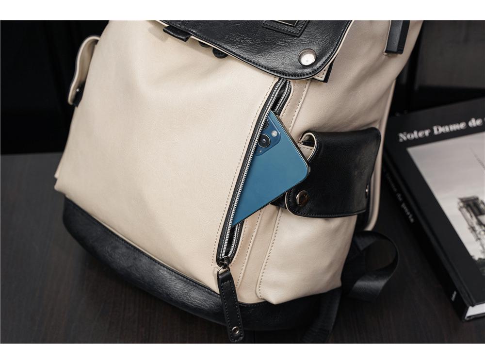 Herren Lederrucksack: Trendiger lässiger Reise- und Schulrucksack für Studenten