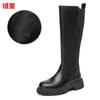 Autumn and winter new elastic thick leg high boots are sent on behalf of large tube circumference knight boots large size women's boots