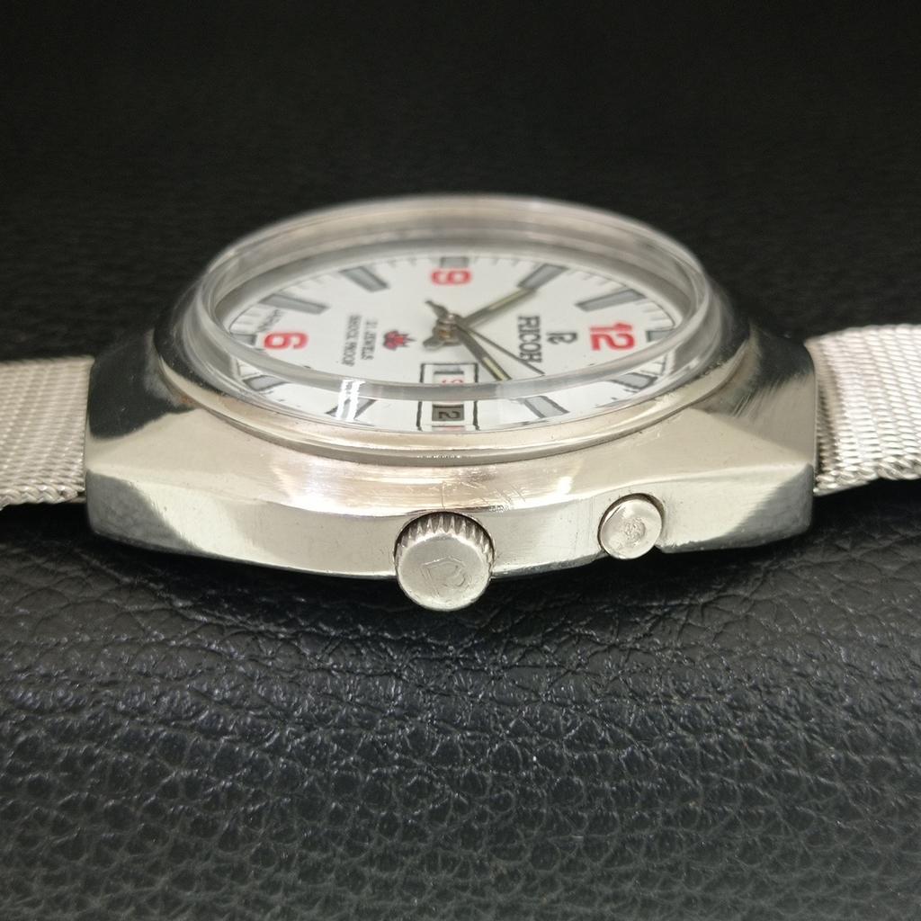 VINTAGE RICOH R31 AUTOMATIC JAPAN MENS WHITE COLOR DIAL WATCH A709394-1