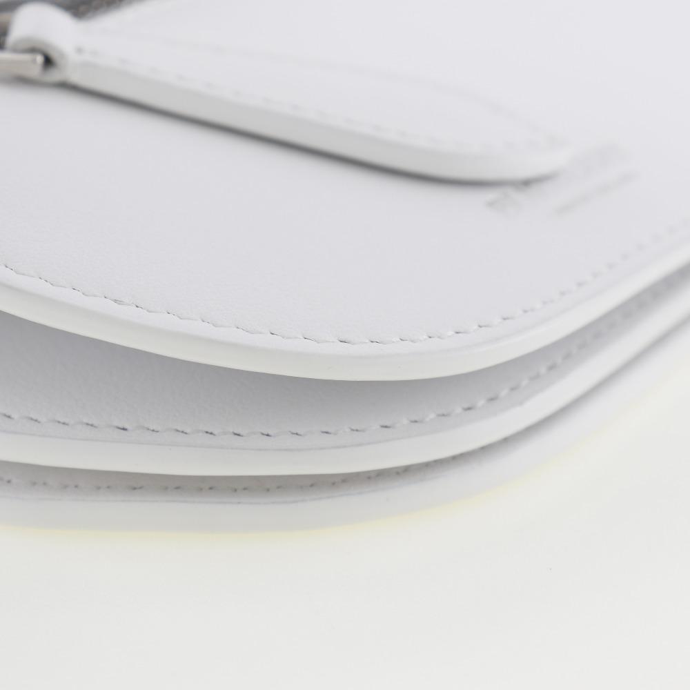 Burberry Olympia Mini Shoulder Shoulder Bag White Leather Women Used