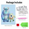 Disney DIY Pearl Painting Monsters, Inc. Decorative Painting Creative Ornaments Friends Gifts Desktop Furnishings Home Decoration