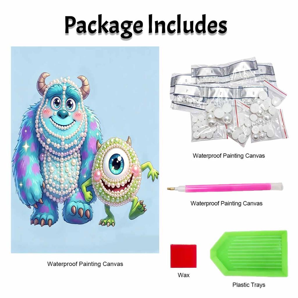 Disney DIY Pearl Painting Monsters, Inc. Decorative Painting Creative Ornaments Friends Gifts Desktop Furnishings Home Decoration