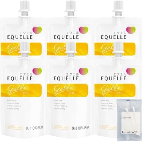 

kurahooon 6-pack Otsuka Pharmaceutical Equelle Jelly 100g Jelly Drink with kurahooon Cotton Pad Set