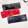 Cross-border Paisley Cotton Headband: Elastic, Washable, Perfect for Yoga & Sports.