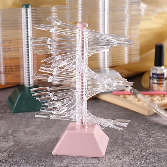 1 Set Nail Display Stand Reusable DIY Lightweight Spiral False Nails Display Shelf Practice Tool Household Supplies