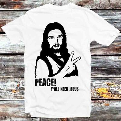 Jesus Paz Vocês Precisam Bíblia Sagrada Camiseta de Natal B807