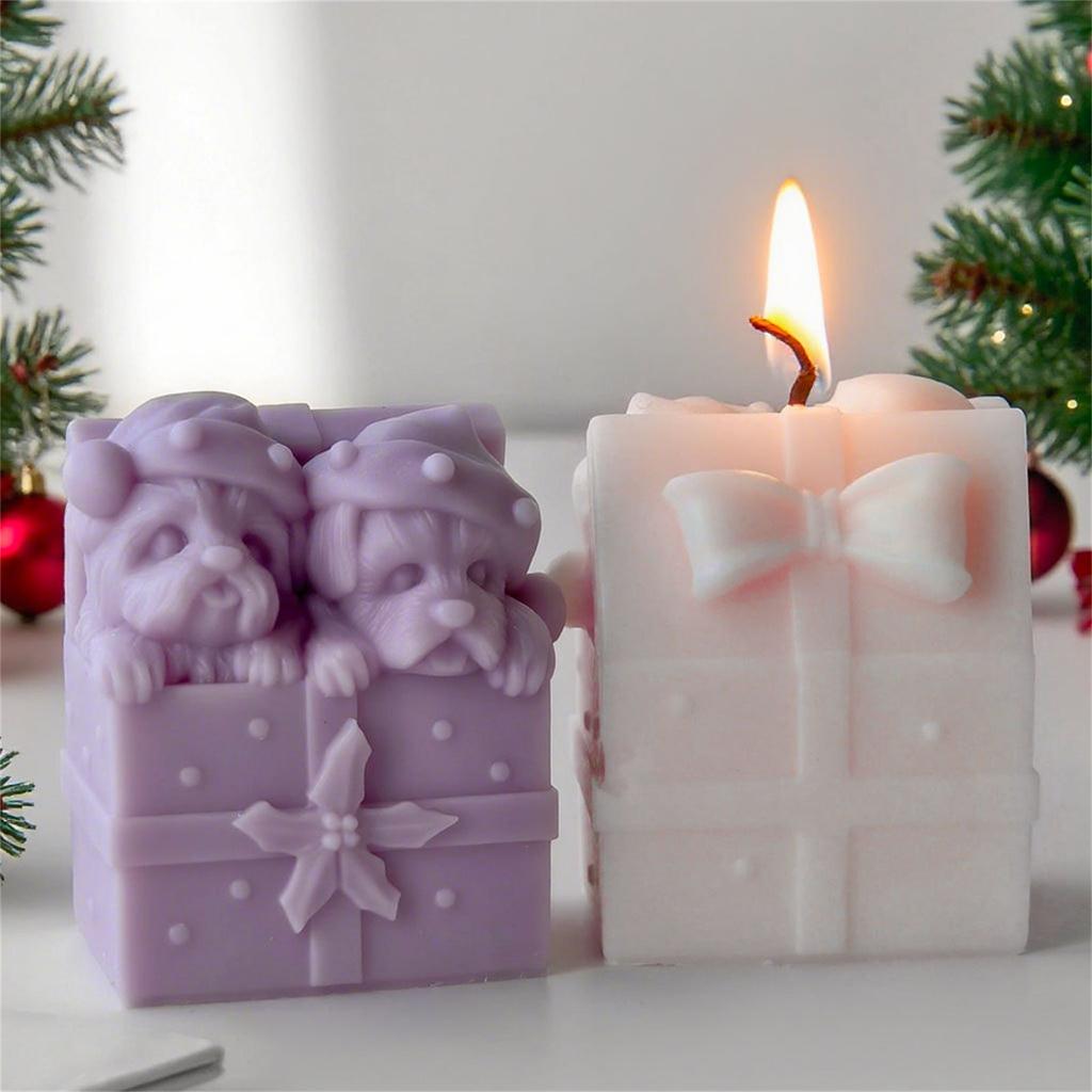 Christmas Gift Box Silicone Moulds Scented Candle Molds Castings Molds Epoxy Resin Molds Plasters Molds Ornament Molds