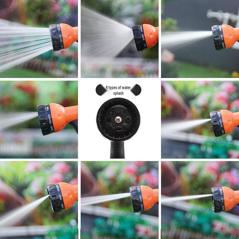 Automatic Retractable Magic Hose with Garden Sprinkler & High-Pressure Car Wash Water Gun
