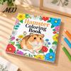 Hamster Coloring Book for Kids Kids, Cute Animal Illustrations And Thick Paper Sheets Floral Elements Drawing Book, Portable Doodle Stress Relief Art
