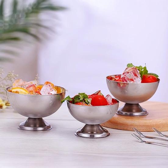Stainless Steel Ice Cream Cups Dessert Bowls for Ice Cream Smoothies Custards Salads Mousse Snack Serving Portable Stackable Kitchenware
