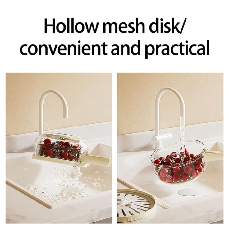 Family Kitchen Essential Foldable Handle Colander Fruit Washing Bowl Drain Basket For Washing Draining