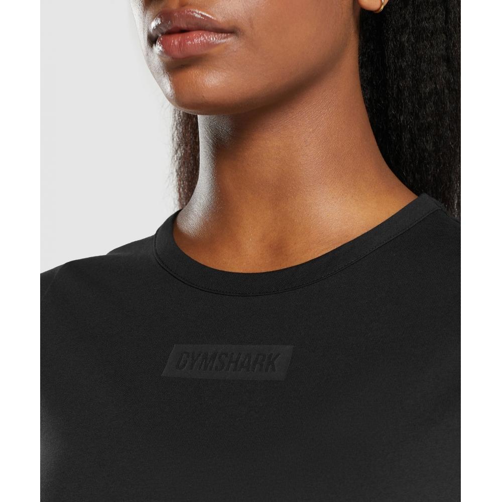 Gymshark Block Crop Top Black B7a1s Bb2j