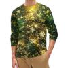Men's Fashion Printed Round Neck Long Sleeve Bottoming Shirt Top