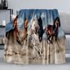 Girls Horse Blanket Beautiful Animal Horse with Wreath Throw Blanket, Ultra Soft Warm Sofa Bedding Living Room Flannel Blankets