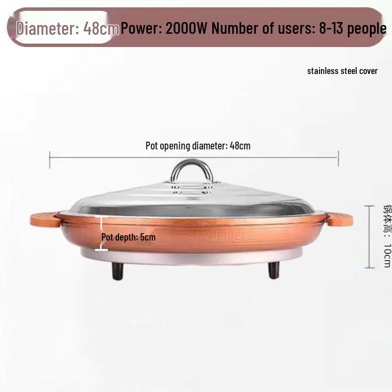 Large Non-stick Multifunctional Electric Frying Pan and Pancake Maker for Home and Commercial Use